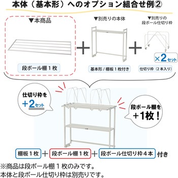 オプション/段ボール棚_ロジスタンド用 山金工業