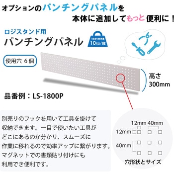 オプション/パンチングパネル_ロジスタンド用 山金工業