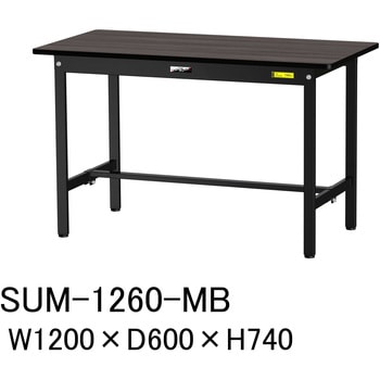 軽量作業台/耐荷重150kg_ブラックシリーズ_固定式H740_ワークテーブル150シリーズ 山金工業