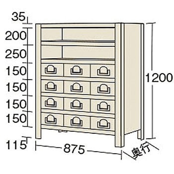 ポイント10倍】【直送品】 サカエ ステンレス軽中量物品棚 KSA3-1125