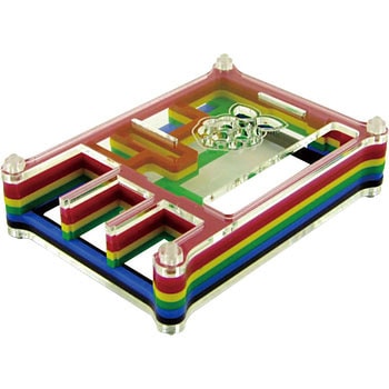 Raspberry Pi 2 modelB専用アクリルケース レインボーカラー ノーブランド