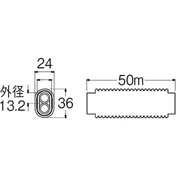 さや管付ペア樹脂管