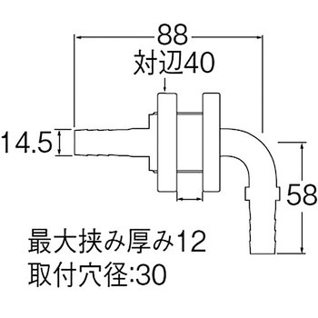 ユニット貫通L金具 SANEI