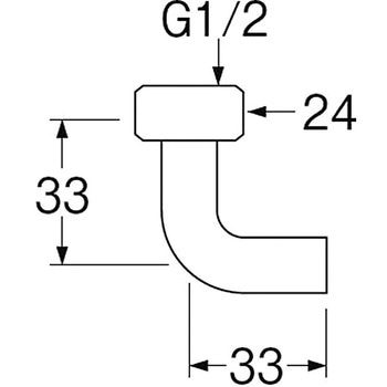 ナット付銅管エルボ SANEI
