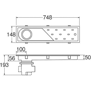 カクダイ【4288-750】浴室用排水ユニット〔GB〕：家電と住設のイー