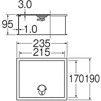 R81-6 カギ付散水栓ボックス 1個 SANEI 【通販モノタロウ】