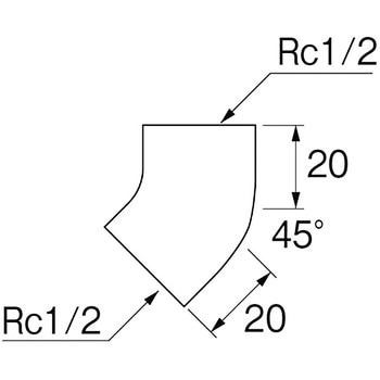 砲金45°エルボ SANEI