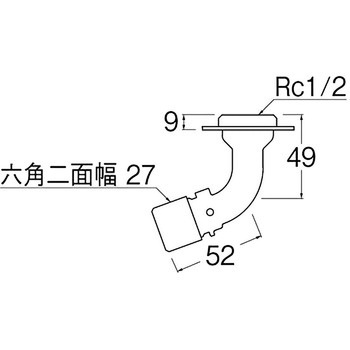 床用ジョイント70° SANEI