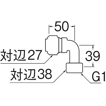 ナット付エルボ SANEI
