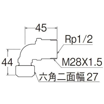 壁用水栓エルボ SANEI(旧:三栄水栓製作所)