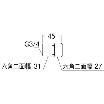 メスアダプター平行 SANEI(旧:三栄水栓製作所)