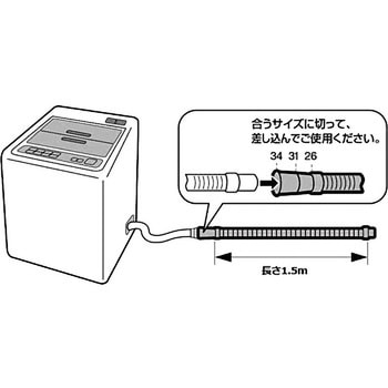 PH64-861T-1.5M-I 洗濯機排水ホース SANEI ホース長さ1.5m - 【通販