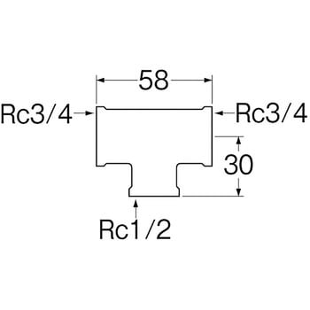 T770-1-A-20X20X13 砲金異径チーズ SANEI 呼び径20×20×13A T770-1-A