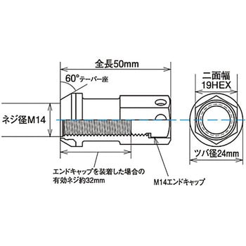 RIA-14KR Racing Composite R40 iCONIX M14 x P1.5 (Lock & Nut Set