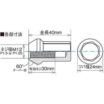 Z711B40 HEPTAGON CALIBER 24 Nut(単品) 1個 KYO-EI 【通販サイト