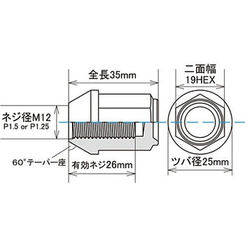 KIN36G Kics LEGGDURA RACING (Nut Set) 16pcs 1箱(16個) KYO-EI 【通販モノタロウ】