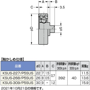 中荷重防錆型樹脂ベアリング KSUS型 LAMP(スガツネ)