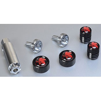 NERV NUMBER PLATE BOLT & VALVE CAP FOR BIKE Ver.2 KYO-EI