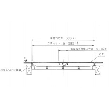 樹脂枠気密型床下点検口(クッションフロアー用 CF用) 吉川化成