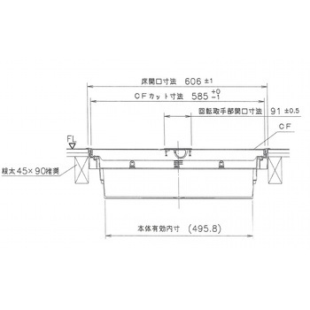 樹脂枠気密型床下収納庫 薄型(クッションフロアー用 CF用) 吉川化成