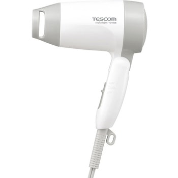 ヘアドライヤー 折りたたみ 軽量 コンパクト スリットフード 3段階【DRY-COOL】 持ち運び 旅行 naturam ホワイト テスコム