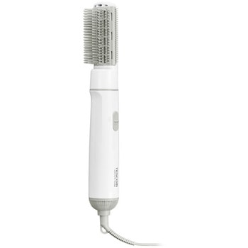 くるくるドライヤー カールドライヤー キャッチクッションブラシ 軽量 シンプル 2段階切替 (DRY-COOL) ブラシ水洗いOK 収納 持ち運び 旅行 naturam ホワイト テスコム