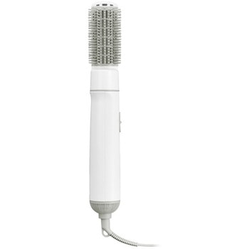 くるくるドライヤー カールドライヤー キャッチクッションブラシ 軽量 シンプル 2段階切替 (DRY-COOL) ブラシ水洗いOK 収納 持ち運び 旅行 naturam ホワイト テスコム