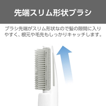 くるくるドライヤー カールドライヤー キャッチクッションブラシ 軽量 シンプル 2段階切替 (DRY-COOL) ブラシ水洗いOK 収納 持ち運び 旅行 naturam ホワイト テスコム