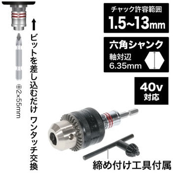 ビット交換式ドリルチャック DENSAN(ジェフコム)