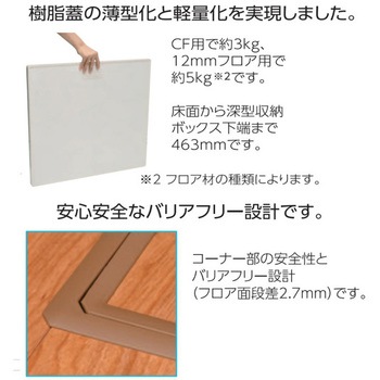 樹脂枠断熱気密型床下収納庫 浅型(15mmフローリング用) 吉川化成