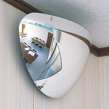 ハーフドーム型ミラー 日本緑十字社 室内用 安全ミラー 【通販モノタロウ】