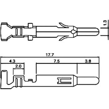 Llm 01t P1 3e Elコネクタ用ピンコンタクト 日本圧着端子製造 Jst 1個 通販モノタロウ 27123173