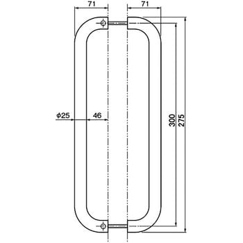 大型ステンレスパイプ取手Φ25 大型取手 アトムリビンテック 小サイズ 1セット - 【通販モノタロウ】