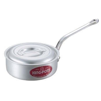 キングアルマイト 浅型 片手鍋(目盛付) ナカオアルミ