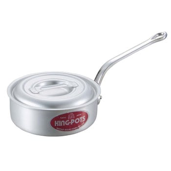 キングアルマイト 浅型 片手鍋(目盛付) ナカオアルミ