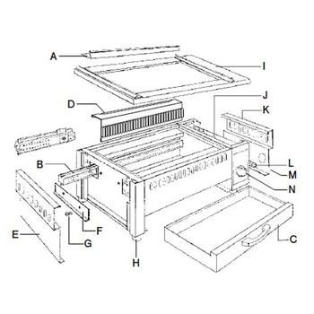 EBM 遠赤串焼器 串受金具 EBM