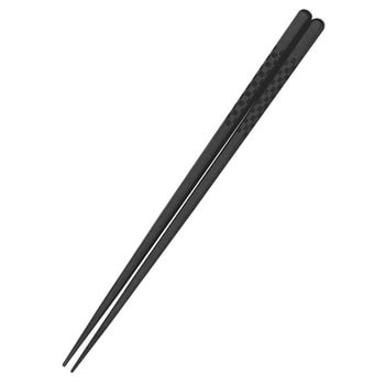 市松柄 六角箸 黒(G-PET製) アヅミ産業