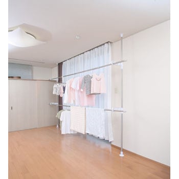 つっぱり式部屋干しポール 積水樹脂