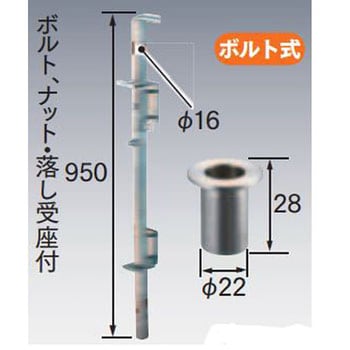 90T78 ロング落し16Φボルト式 岡田装飾金物 取手 - 【通販モノタロウ】