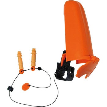 収納式耳栓(三重傘タイプシリコーンゴム製耳栓使用 あらゆるミゾ付きヘルメット用) トーヨーセフティー