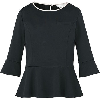 注文コード:27410207,27410216,27410225,27410234,27410243,27410259 ENJOY EWT-631 Grosgrain knit プルオーバー (七分丈) カーシーカシマ