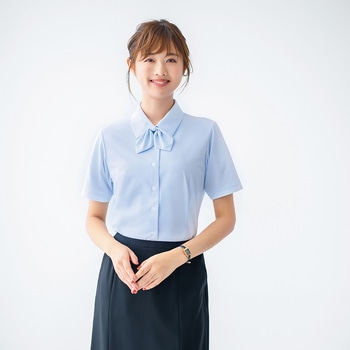 ENJOY ESB-693 Tricot Knit Kersey ブラウス(半袖) カーシーカシマ