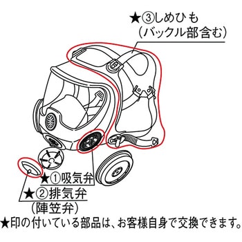 防じんマスク用パーツ(DR175DL4N用) 重松製作所