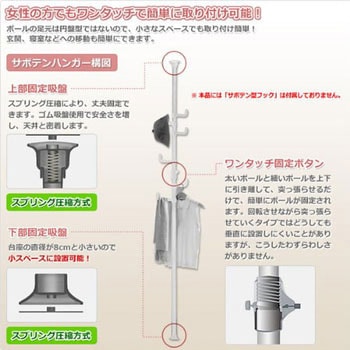 ワンタッチ式突っ張りポールハンガーラック(ダブル) ドリームウェア