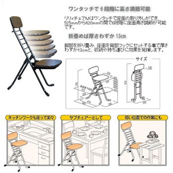 折りたたみチェア リリィチェアM ルネセイコウ