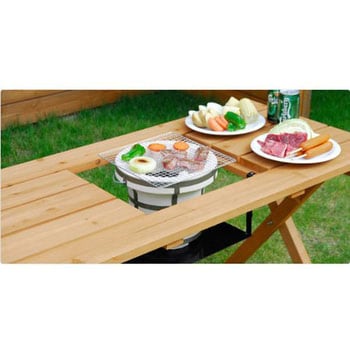 楽天市場】ガーデン テーブル セット 3点セット BBQ仕様 PTS