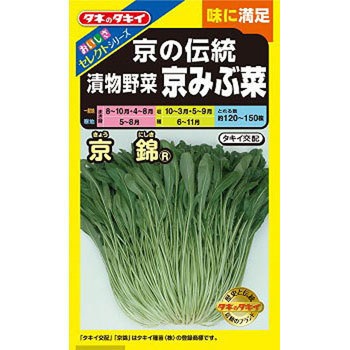 タネ おいしさセレクト 京の伝統 漬物野菜 京みぶ菜 京錦 タキイ種苗 野菜の種 通年 通販モノタロウ Atu005