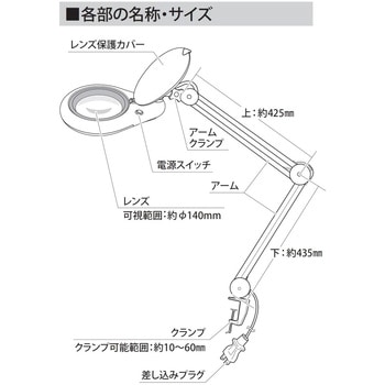 アーム式LED拡大鏡 新潟精機(SK)