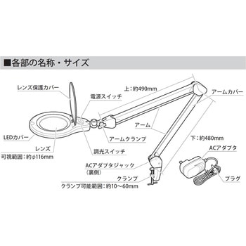 アーム式LED拡大鏡 - SK(新潟精機)