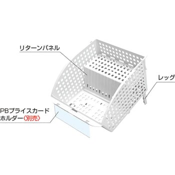 ポップバスケット(リターンパネル・レッグ付) 中日販売